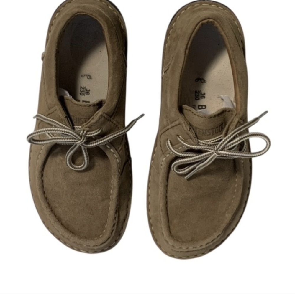 Birkenstock Pasadena Suede Leather In Taupe | Size EU 36